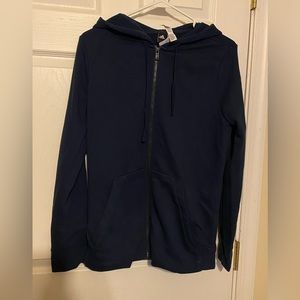 Woman’s navy blue adidas jacket